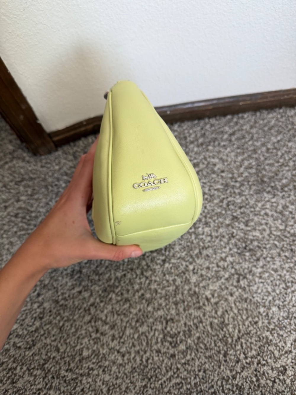 Coach- Teri Shoulder Bag With Signature Quilting (Silver/Pale Lime) - Picture 6 of 9